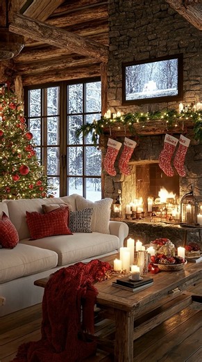 Christmas Fireplace Glow 🔥✨ Cozy Holiday Ambience | Relaxing Fire Sounds | 4K Short