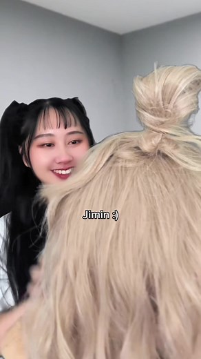 Dumpling ties Jimin’s hair into a tiny ponytail ☺️✨ #bts #jimin #btsarmy #fyp #pov