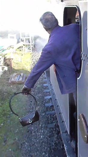 What did the signaller shout on this token exchange?! #steam #railway #shorts