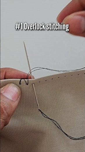#1😱How to sew to Overlock stitching || #handstitch #stitchtipsforbegnners #shorts