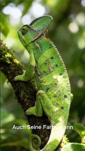 The veiled chameleon looks like an alien!