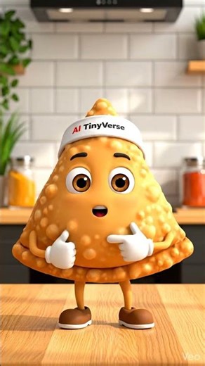 Ai TinyVerse 🤓| जादुई आलू का पकोड़ा 😋 #shorts #viralvideo #youtubeshorts #foodmagic