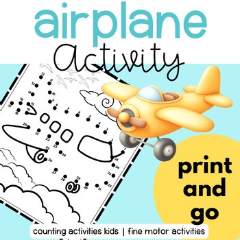 Spring Dot To Dot | Airplane Dot to Dot Printable | Airplane Craft| Grade 1