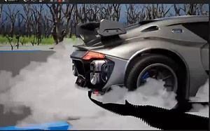 【UE5】测试一下场地 漂移效果 | 虚幻引擎 UE4 VFX 跑车 NIAGARA粒子