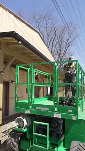 I worked with Sunbelt Rentals again on another project at the shop, this time getting gutters installed on the front porch! I rented an off-road scissor lift ( https://www.sunbeltrentals.com/equipment-rental/aerial-work-platforms-scaffolding-and-ladders/25-27-rough-terrain-scissor-lift/0070253/ ) and trencher ( https://www.sunbeltrentals.com/equipment-rental/earth-moving/24-walk-behind-trencher/0370010/ ) and, man, were these fun to use. I got everything done in no time and I can't imagine how m