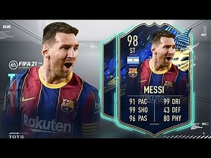 FIFA 21: LIONEL MESSI 98 TOTS PLAYER REVIEW I FIFA 21 ULTIMATE TEAM