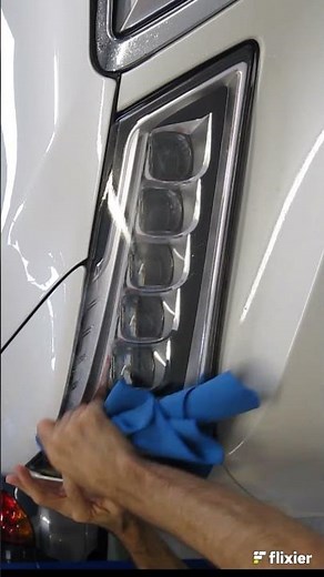 How To Easily Apply Clear Headlight Tint Film Acura #MDX - Headlight Armor #Shorts
