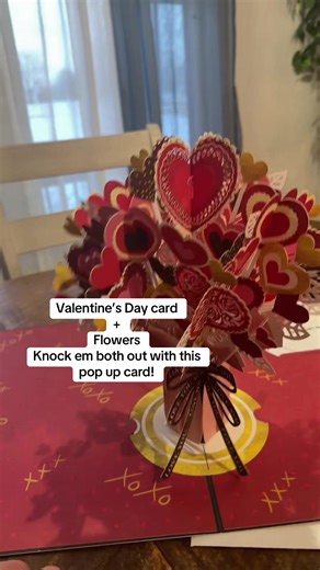 Valentine’s Day pop up card for her flower pop up card #flowers #valentinesday #giftsforher #vday