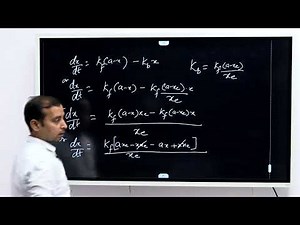 Kinetics of first order reversible reactions.