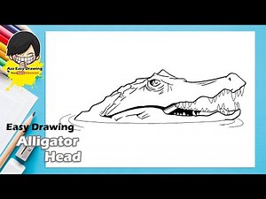 Easy Drawing Alligator Head