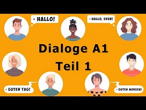 Dialogues A1, Part 1. German for beginners.