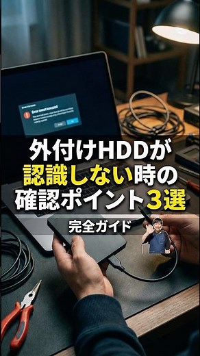 外付けHDDが認識しない時の確認ポイント3選#パソコン修理 #データ復旧 #shorts