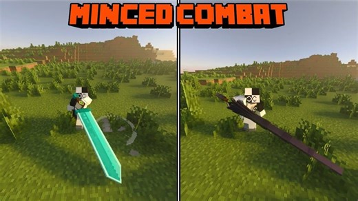 [1.21/汉化] 更好的战斗Minced Combat V0.9.5 ✦ 动作优化 | 10 武器种类 | 原版生物增强 ☭ Minced Combat
