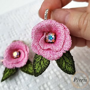 Roses 3D FSL Embroidery Design: Jewelry Motif (digital Download) - Etsy