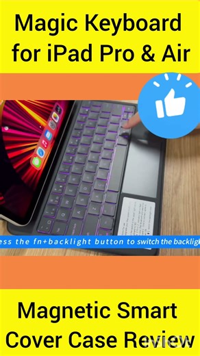 Magic Keyboard for iPad Pro & Air | Magnetic Smart Cover Case Review#magickeyboard #shortsfeed