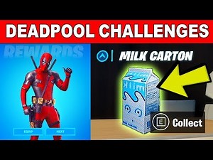 Find Deadpools Milk Carton - Deadpool Challenges Guide Week 2 (Fortnite)