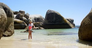 Girl Fishing Net Beach On Sunny Stock Footage Video (100% Royalty-free) 1011771110 | Shutterstock