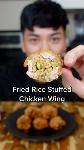 Delicious Fried Rice Stuffed Chicken Wings Recipe