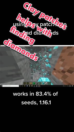 Using clay patches to find diamonds. #minecraft #short #rng