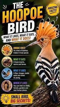 Interesting facts about the hoopoeThe hoopoe bird: Nature's smartest messenger!