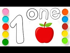 Easy Math Drawing: Number 1.