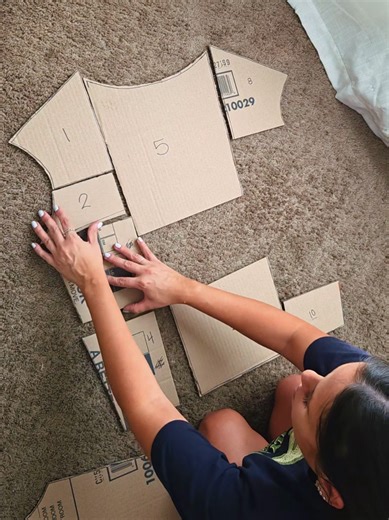 Creating Unique Fabric Patterns Using Cardboard Templates