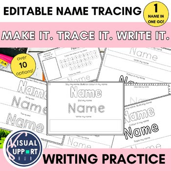 Editable Name Tracing - Make it. Dab it. Trace it. Write it.