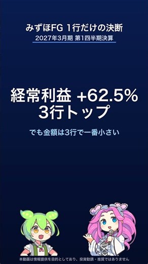 規模最小なのに伸び率トップ｜メガバンク決算の謎【みずほFG】 #企業研究 #ビジネスモデル #株式投資 #メガバンク