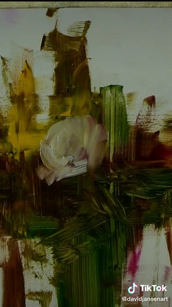 Guess what- this isn't an #oilpainting ! Full length #tutorials with David on YouTube. Heritage Acrylics & JansenArt brushes on Amazon #rose #painting