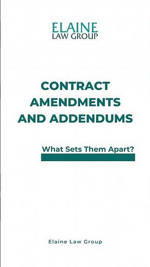 Changing an existing term? Amendment. Adding something new? Addendum. #contracts #businesslaw