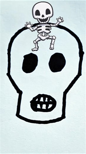 Turn 1001 into a Skull 💀 Number Drawing Trick #shorts #easy drawing