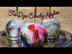How to Acheive Tie Dye Candy Apples #marbledcandyapples #easy #food #tiedyecandyapples