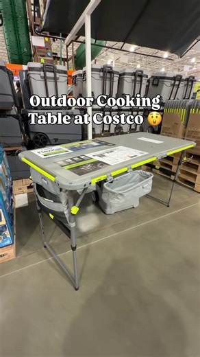I spotted the PERFECT prep table at Costco and it literally has everything 😍🛒 Adjustable to 4 heights, holds up to 400 pounds, removable prep surface, cup holders, accessory bag, paper towel holder, AND a trash bag holder they really thought of everything! This is seriously perfect for BBQs, parties, camping — you name it. 🍔🌭🍹 Who else needs this in their backyard this season? 🙋‍♀️ #CostcoFinds #costco #BackyardVibes #BBQSeason #HostingMadeEasy Costcodeals