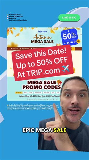 Trip.com Autumn Mega Sale: Up to 50% Off Flights & Hotels!