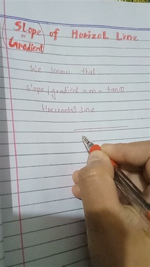 proving slope of horizontal line is zero(0)...