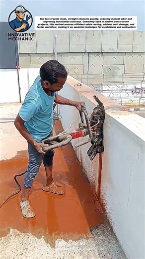 Powerful Wall Groove Cutting Machine | Fast Electrical Channeling Work