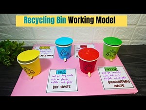 Eco Friendly Dust Bin model | Garbage disposal model | Environment friendly Exhibition model project