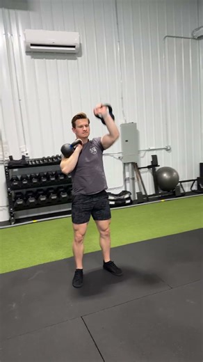 Alternating KB Rack Push Press