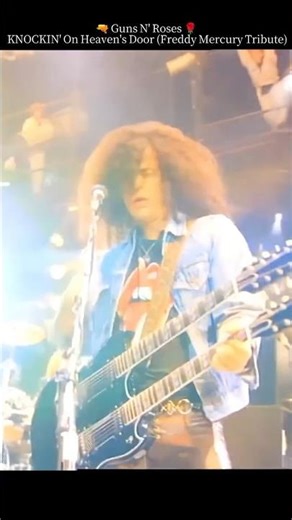 🔫 Guns N' Roses 🌹 - KNOCKIN' On Heaven's Door (Freddy Mercury Tribute) #shorts #gunsnroses #slash
