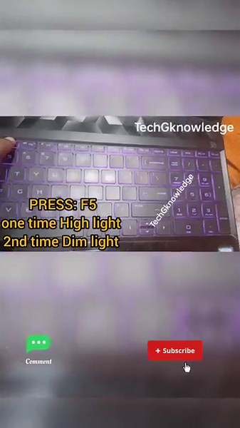 How to close /open backlit of keyboard