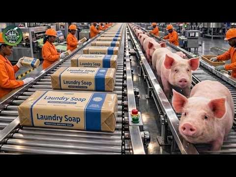 Animal Fat to Laundry Soap: Complete Factory Process | Tallow Washing Bar Making