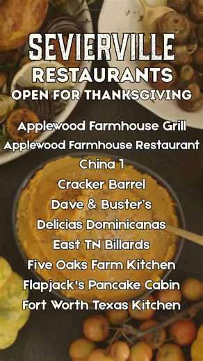 Join the feast in Sevierville! Comment below where you're eating for Thanksgiving! 🍗🥧🍽️ | Visit Sevierville