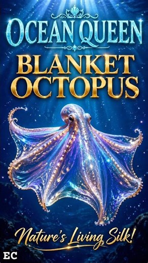 The Ocean’s Queen: Blanket Octopus in Motion #blanketoctopus