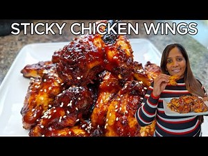 ULTIMATE Oven-Baked Sticky Chicken Wings made in 20 minutes