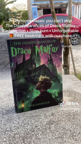 This is one of the most beloved Dramione stories of all time. The Disappearances of Draco Malfoy delivers powerful character growth, emotional depth, and a romance that feels earned. If you love slow-burn tension and redemption arcs, this book belongs on your shelf. ✨ Includes a FREE bookmark with every order. Grab your copy now before it sells out #dracomalfoy #harrypotter #fantasy #booktok #books