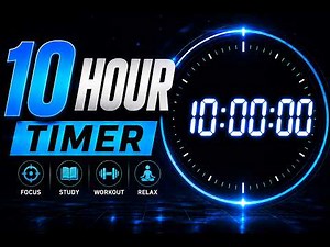 10 Hour Timer ⏳ | 600 Minute Countdown with Loud Alarm