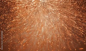 Fireworks Burst: A dazzling display of fireworks explodes against a night sky, creating a stunning spectacle of light and color.