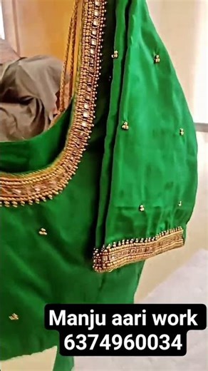 Manju aari work tutorial ideas hand embroidery 🪡 zigzag stitch #latestaariworkblousedesigns