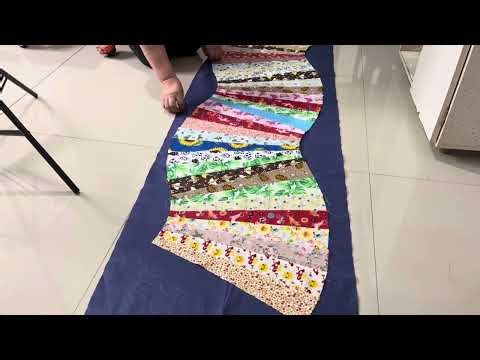 Table runner or rug. Strip pattern.