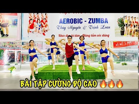 BÀI TẬP AEROBIC CƯỜNG ĐỘ CAO, KẾT HỢP GIẬT BỤNG GIẢM MỠ TOÀN THÂN NHANH NHẤT CÙNG TEAM HLV VIỆT THỦY